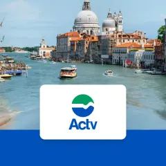 Wenecja: kup bilety na rejs po kanałach i podziwiaj zabytki. Logo ACTV.